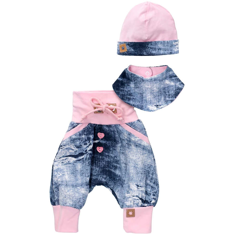 Land Juwelen 3tlg Set Handmade blau rosa