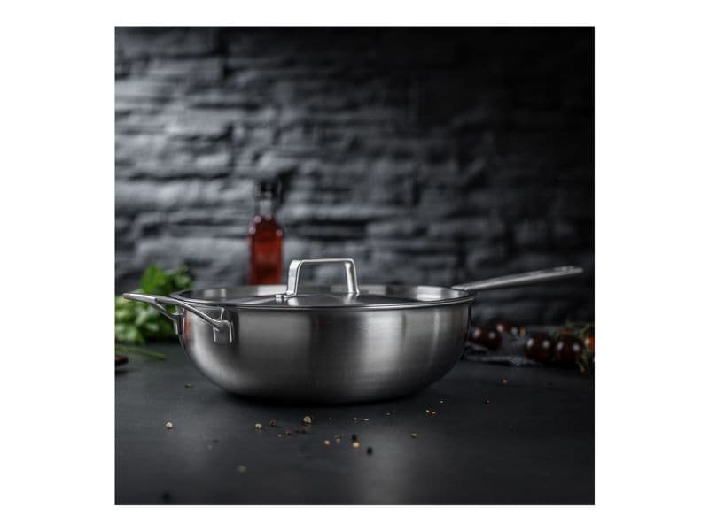 Kuhn Rikon Wok Culinary Fiveply Ø 24 cm Wokpfanne mit Deckel