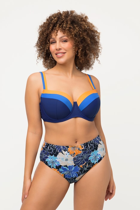 Bikini, Blüten, Softcups, Bügel, Cup D, Doppelträger