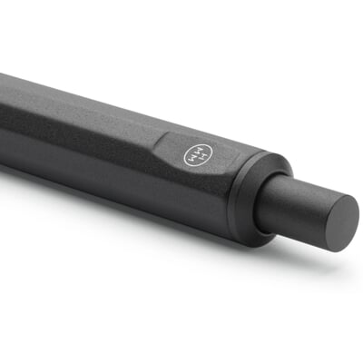 Druckkugelschreiber Aluminium, schwarz