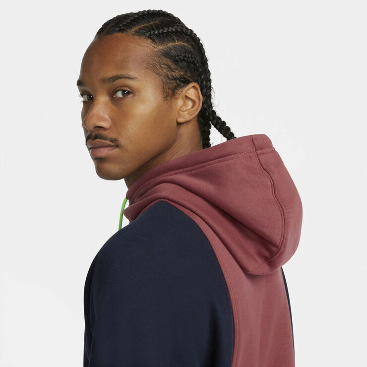 Nike Air Brushed Back Fleece Haettetroje Rød