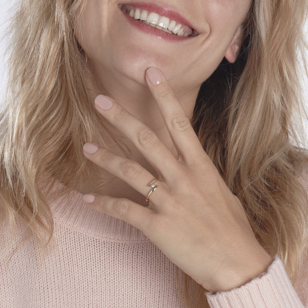 Bague Solitaire Vinca Or Jaune Diamant