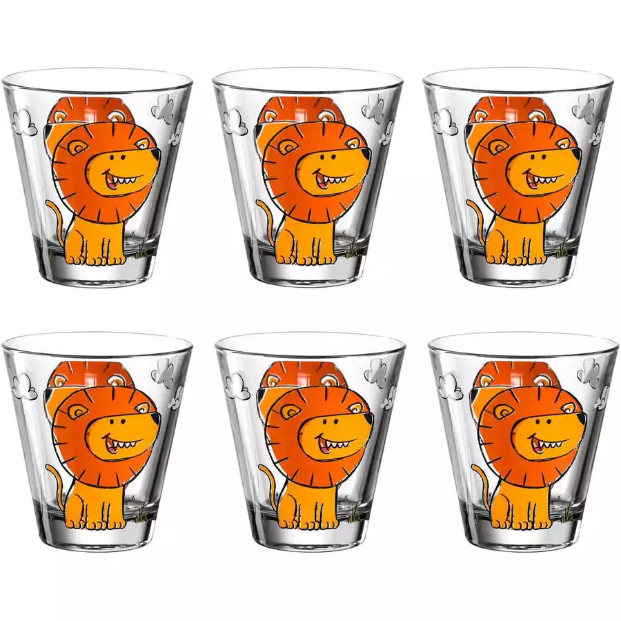 Leonardo Kinderbecher Bambini 215 ml 6er Set gelb
