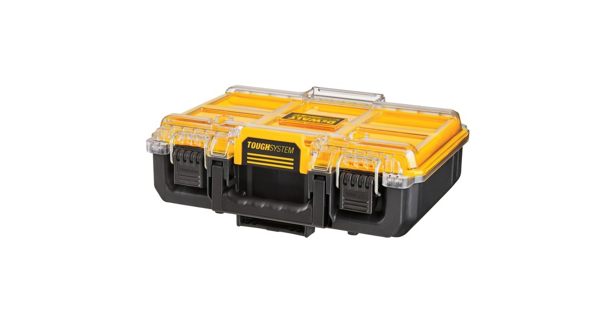 DEWALTToughSystem 2.0 Halfdiepe Organizer gereedschapskist  (Geel)