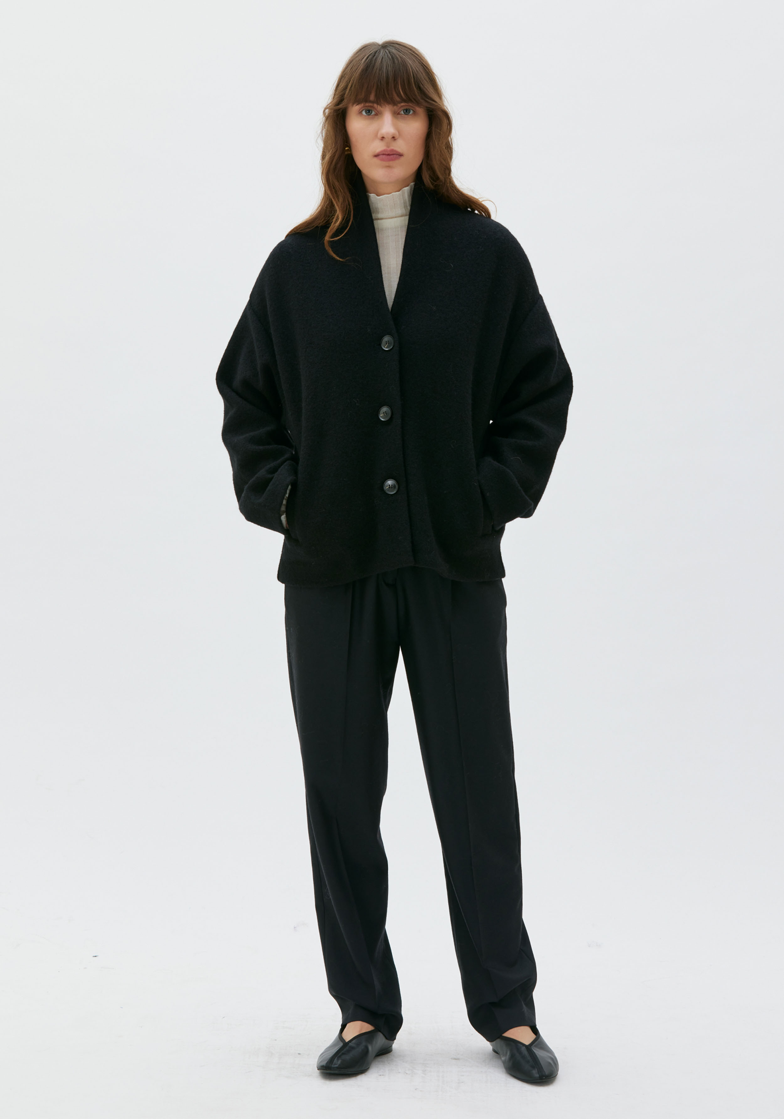 Maska Jacke Hale Boiled Wool Jacket Black
