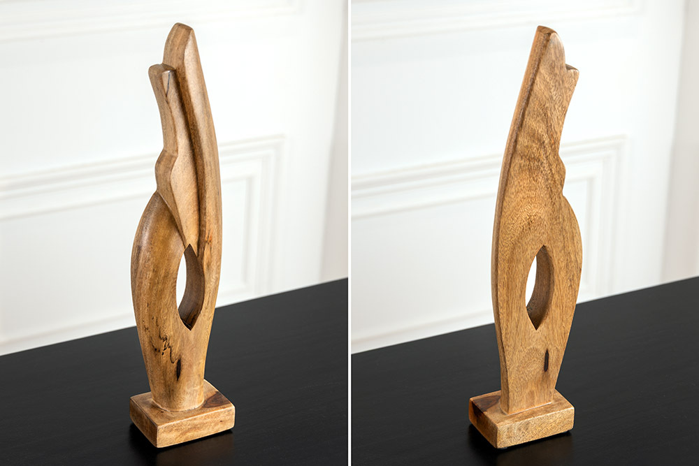 Massive Design Skulptur AMARA 45cm natur Mangoholz Dekoration handmade