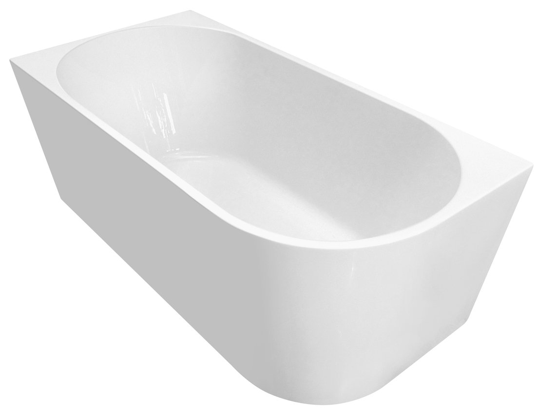 Aqualine Tibera half-vrijstaand zitbad links 140x70x58cm wit