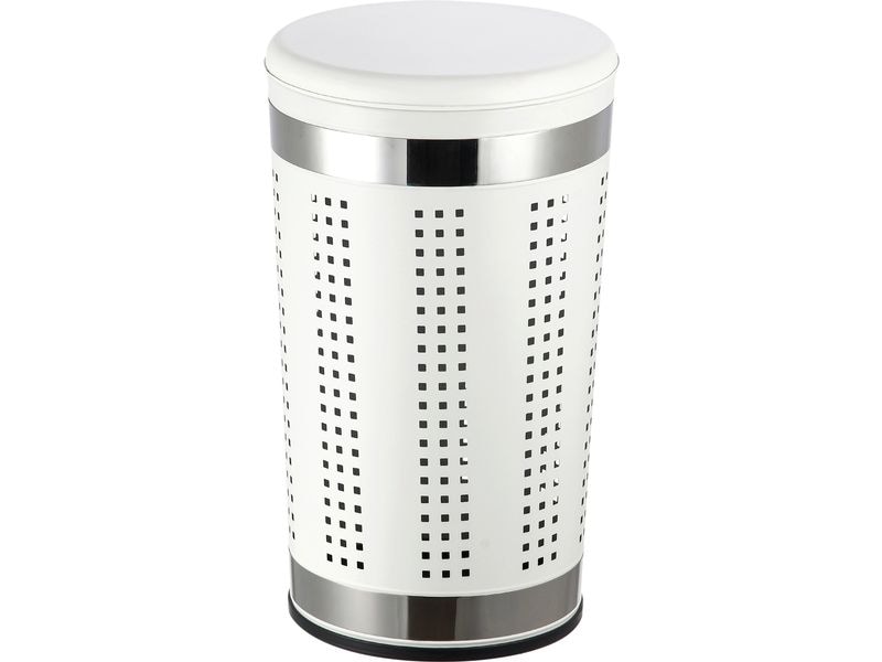 MSV Wäschekorb  46 l, Weiss Wäschekorb mit Deckel