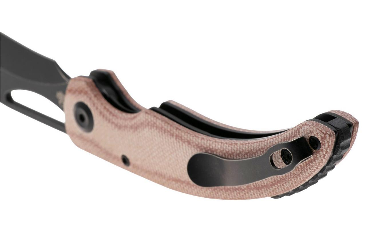 Tenable Knives Gideon T1119A2 Blackwashed Nitro-V, Brown Micarta, zakmes, Dead Sober design