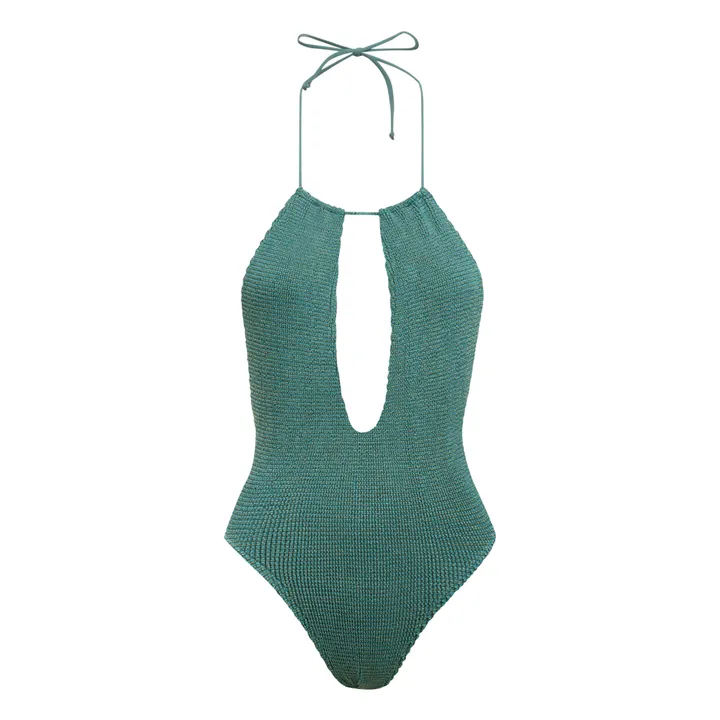 Bond-Eye Maillot 1 Pièce Bisou Métallisé | Vert Jade