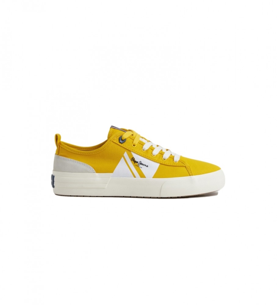 Tênis vulcanizado amarelo com a bandeira Allen da Pepe Jeans
