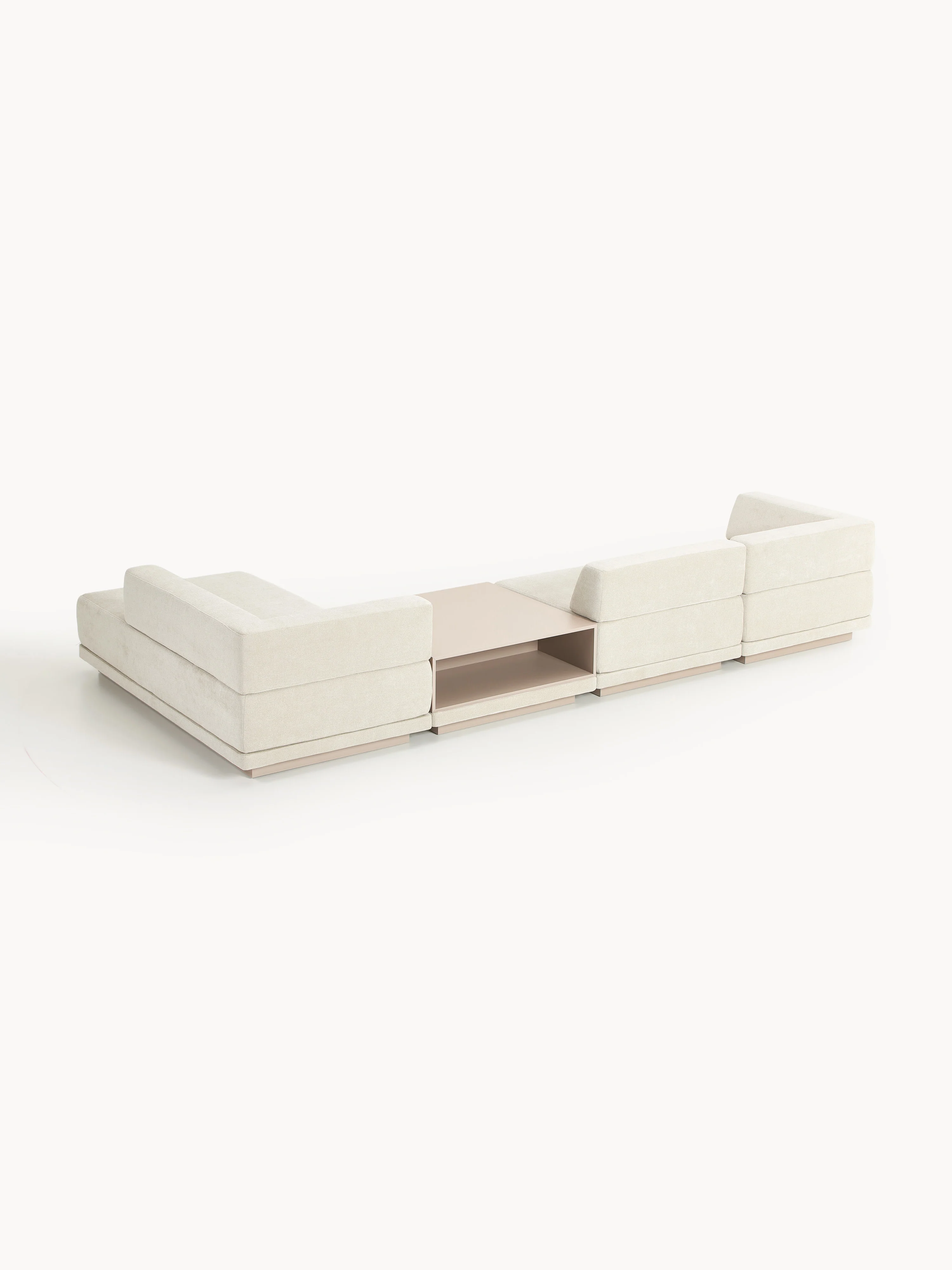 Modulaire hoekbank Colin (4-zits) met salontafel