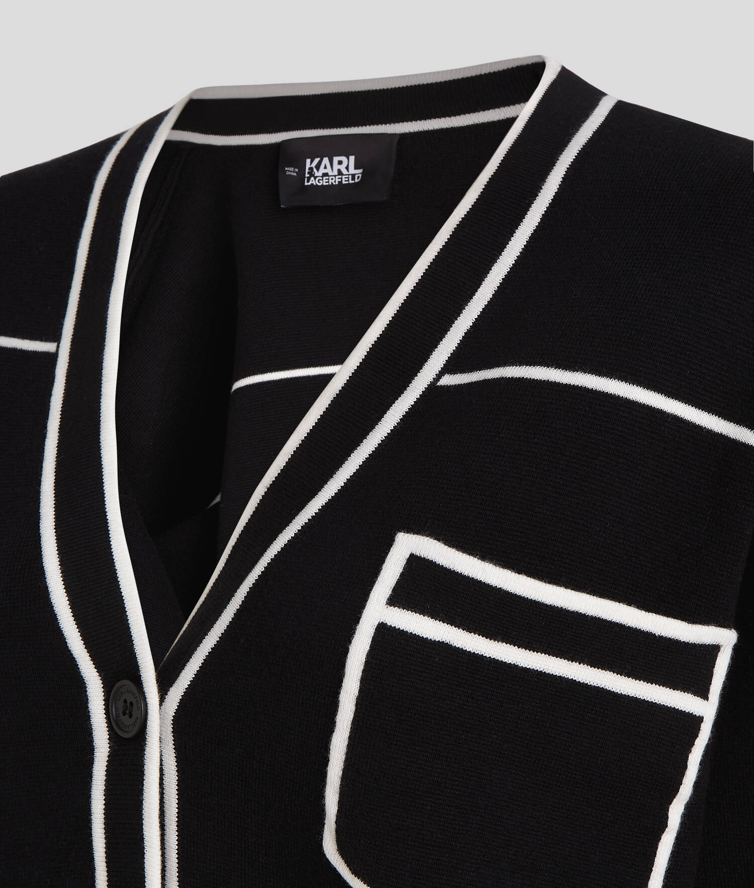 CARDIGAN CROPPED AVEC LOGO KARL