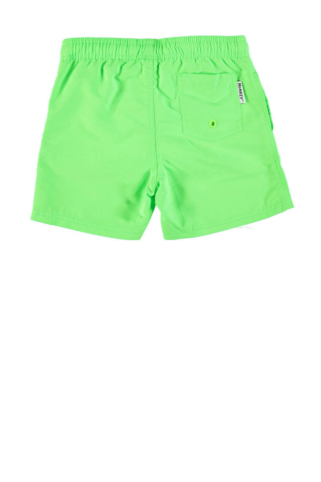 Fijne zwembroekzwemshort neon groen