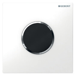 Geberit type 10 urinoir bedieningsplaat met batterijvoeding alpien wit