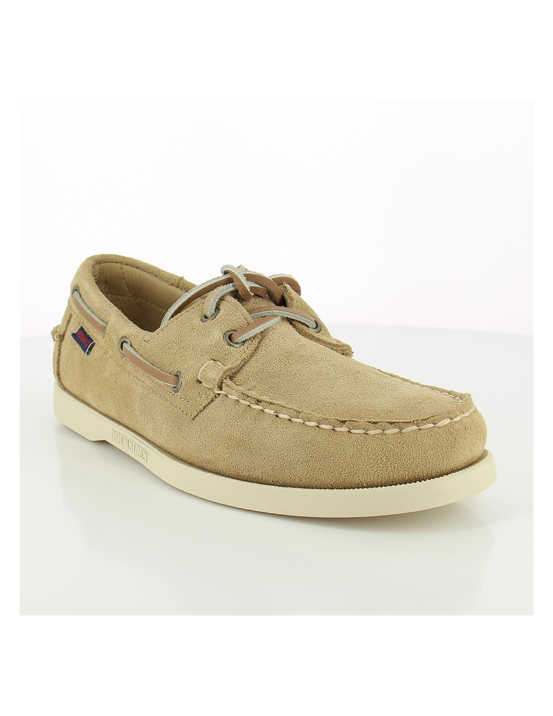 sebago mocassins bateaux homme portland flesh out cuir beige