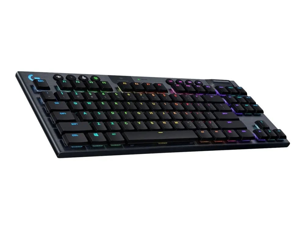 Logitech® | G915 TKL Tenkeyless LIGHTSPEED - Tastatur - bagbelyst - USB, Bluetooth, LIGHTSPEED - Nordisk - tastkontakt: GL Tactile - kulsort