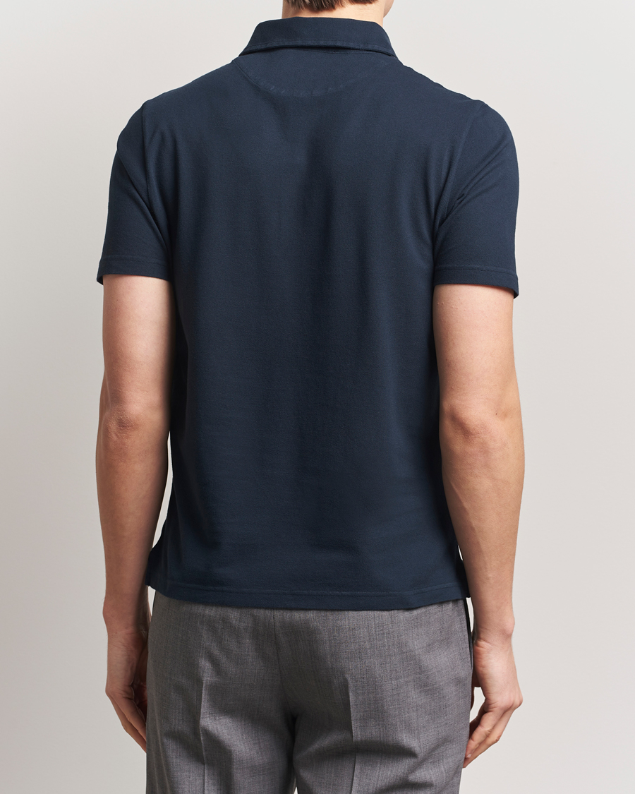 Zanone Soft Cotton Piquet Polo Navy