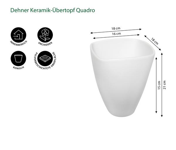 Dehner Keramik-Übertopf Quadro, konisch