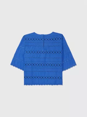 Blusa Adaptive Broderie Anglaise Regular Fit