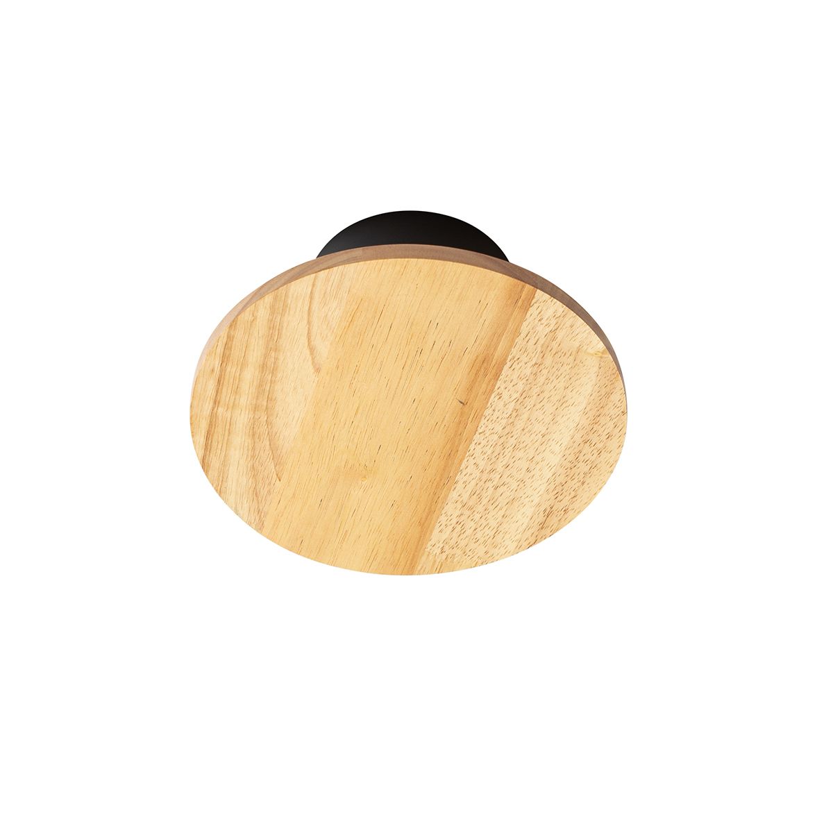 Landelijk wandlamp hout rond kantelbaar - Pulley