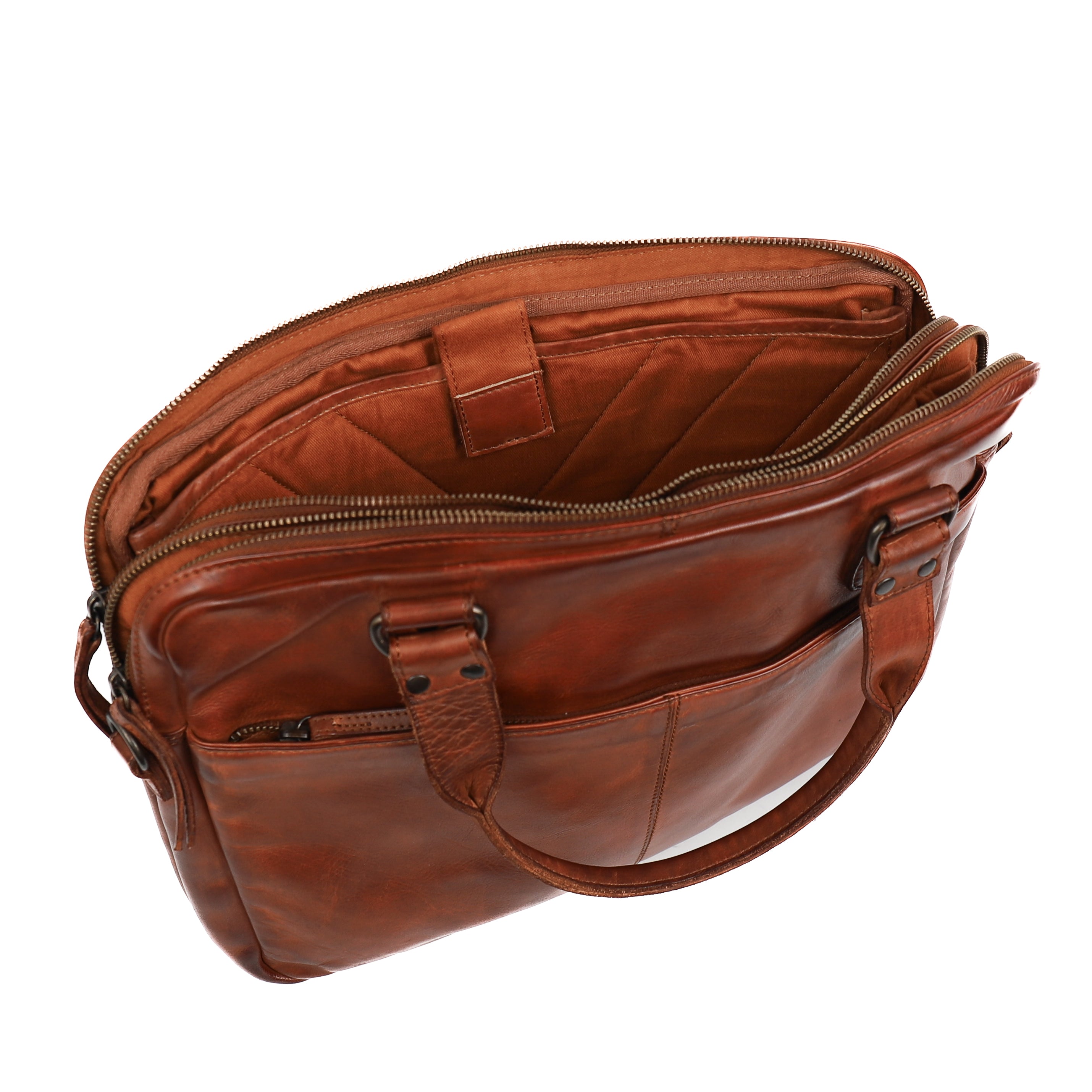 Laptoptas 'Teun' cognac - CL 41022 Cognac