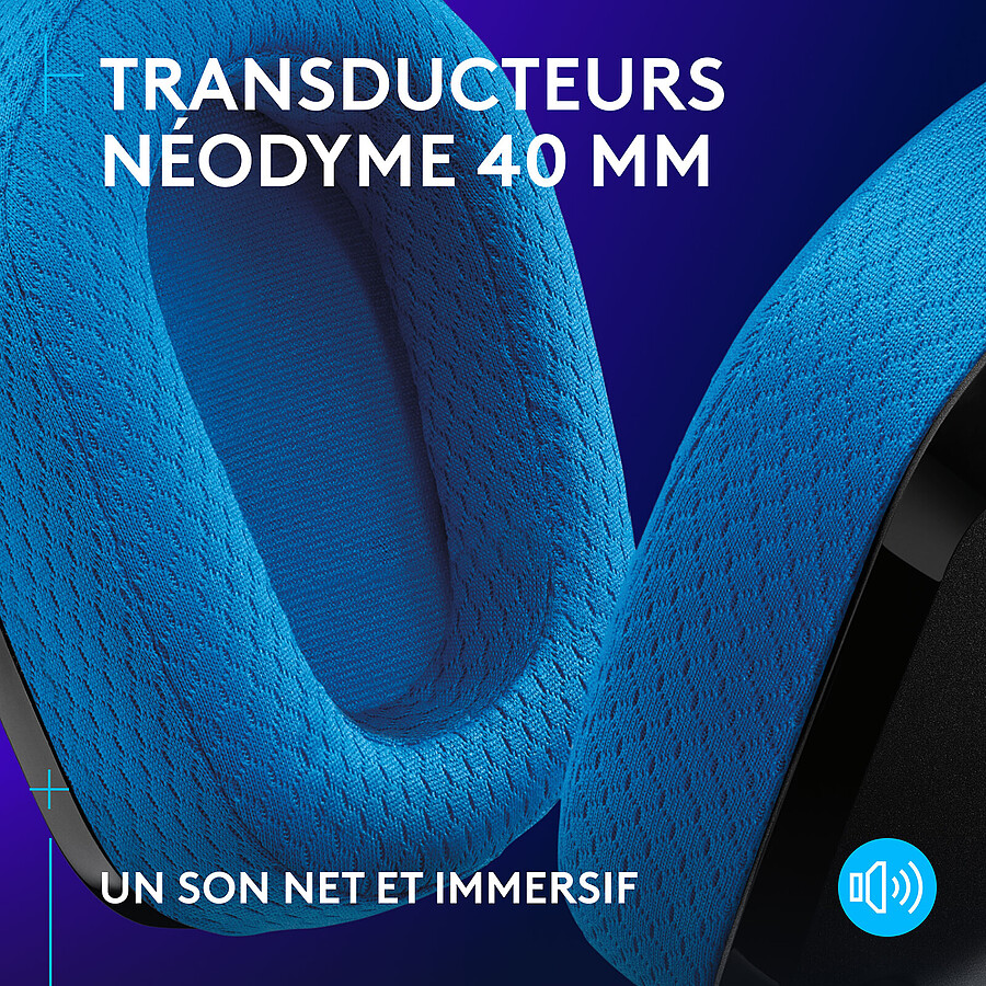 Logitech G G535 Lightspeed - Noir/Bleu