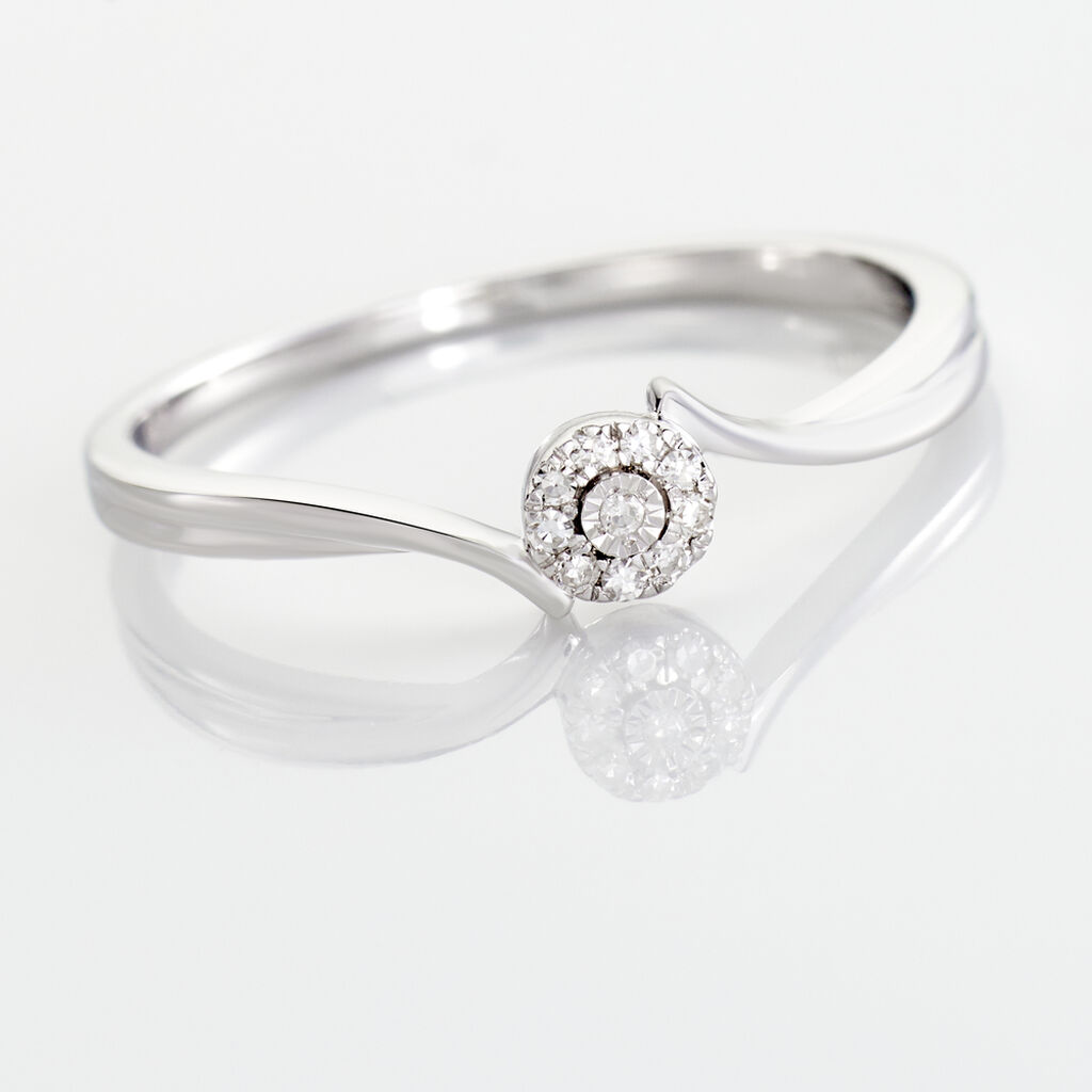 Bague Or Blanc Cerisette Diamant