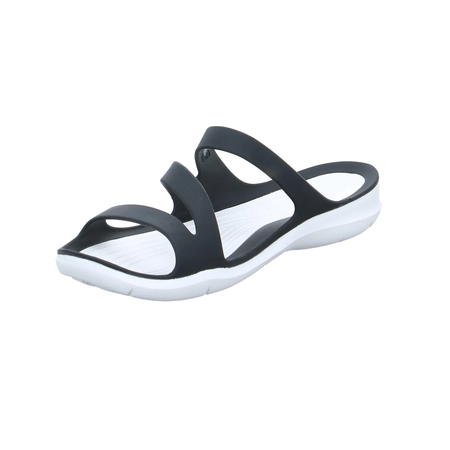 CROCS Badeschuhe unisex Schwarz Leder
