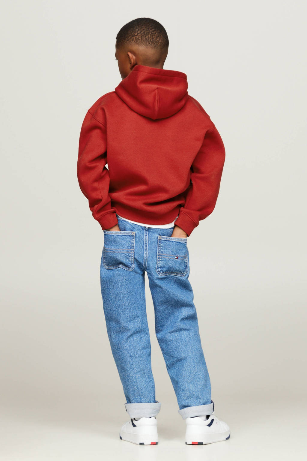 Tommy Hilfiger gemêleerde hoodie rood