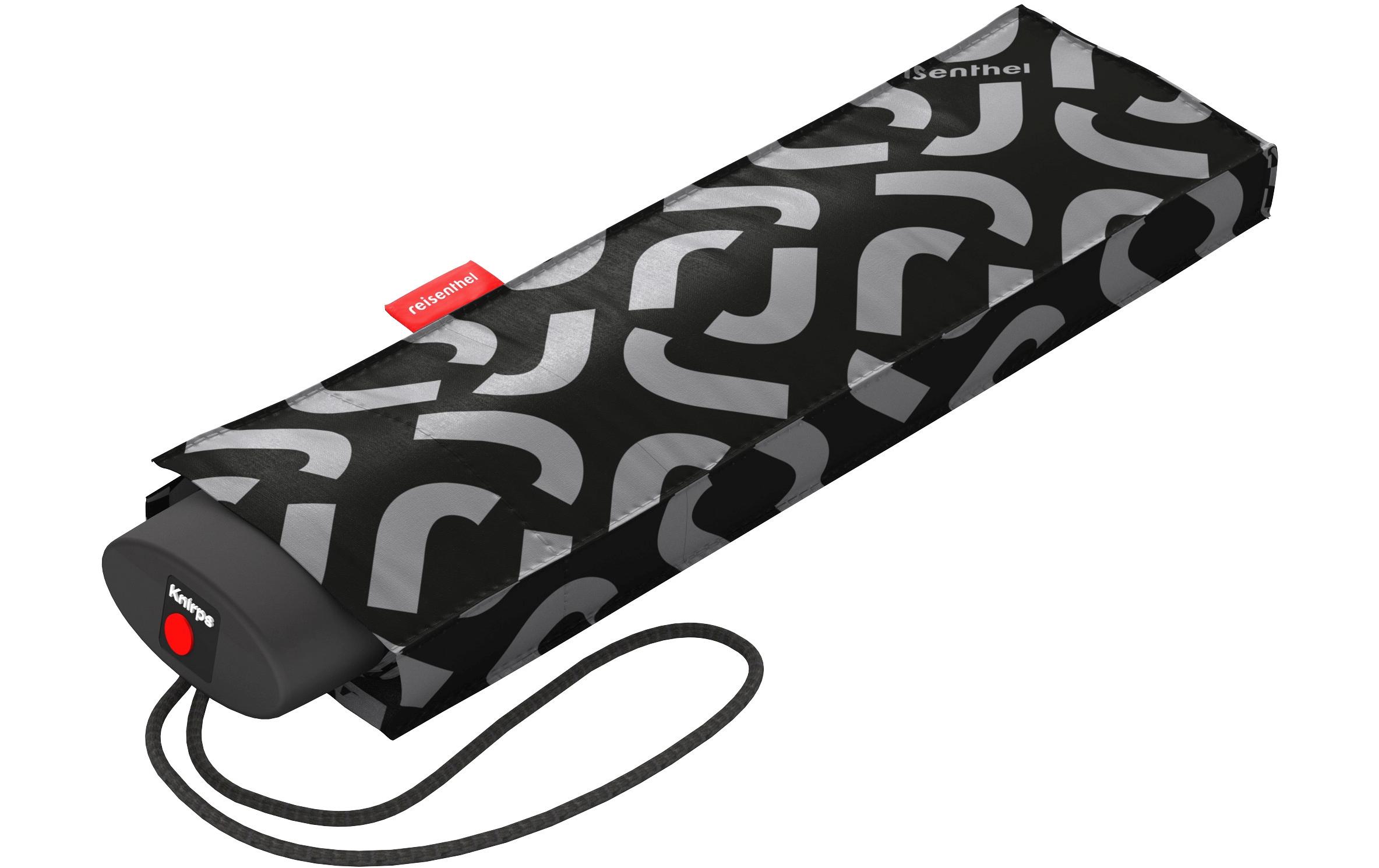 Schirm Pocket Mini Signature BlackRegenschirm aus recyceltem PET