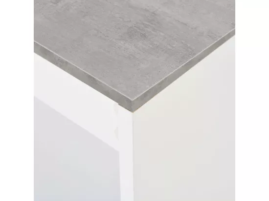 Table de bar avec étagère Blanc 110x50x103 cm