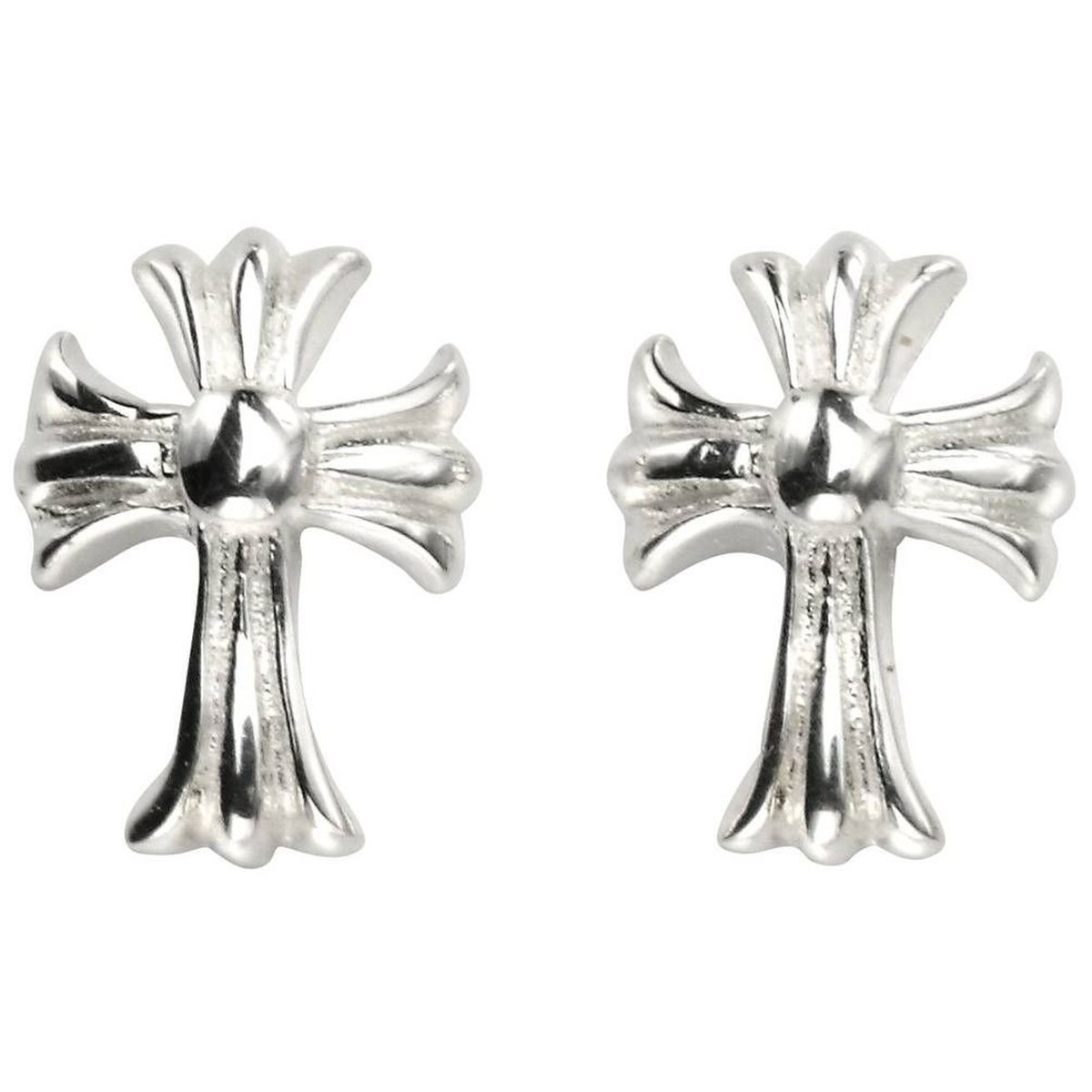 Boucle d'oreille croix en argent 925/1000