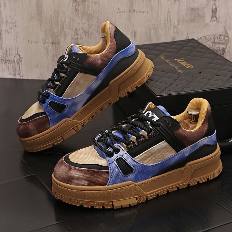Mr Ozera - Contrasterende Paneel Platform Sneakers