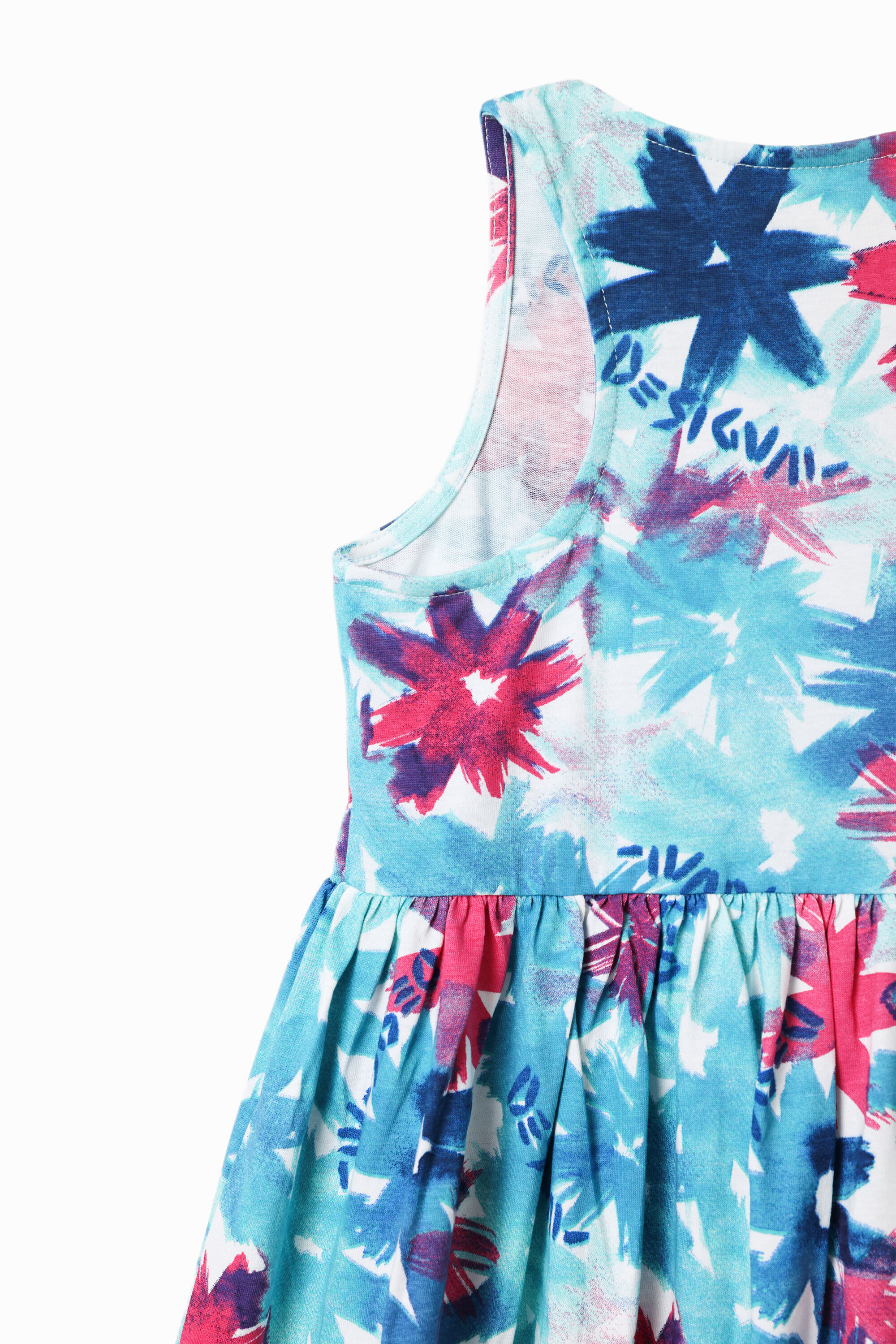 Robe courte fleurs aquarelle