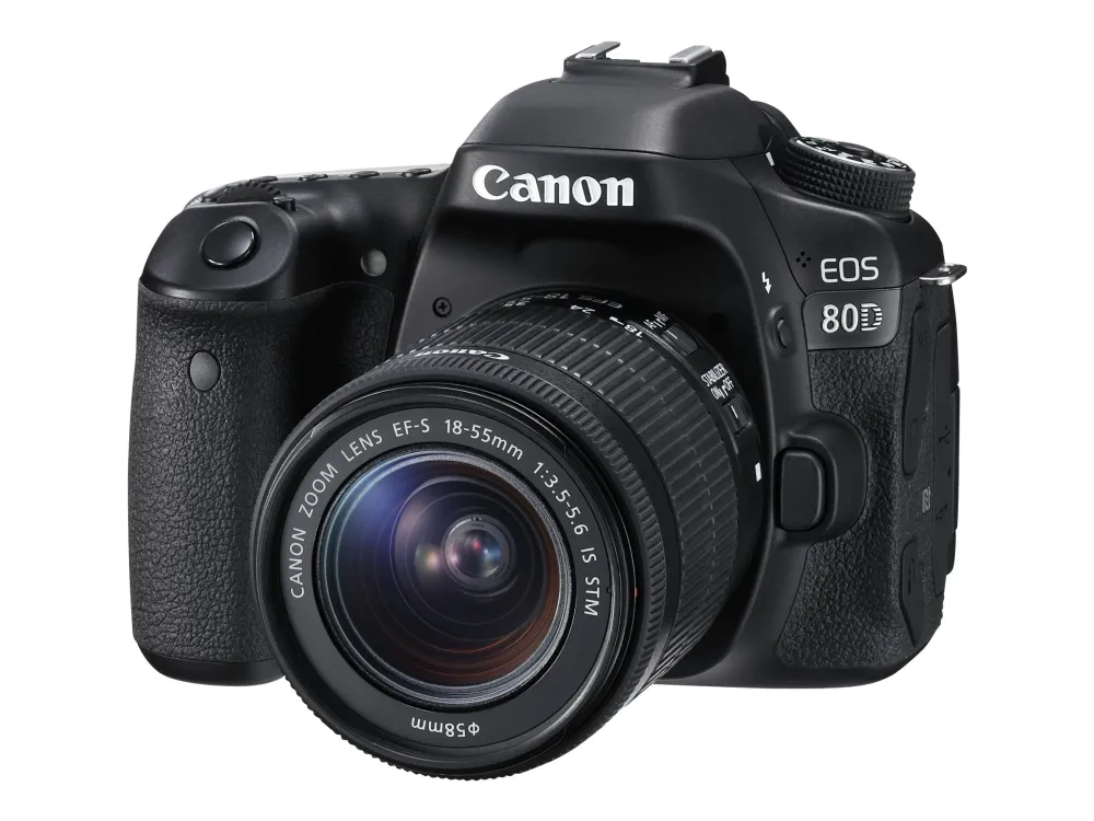 Canon EOS 80D - Digitalkamera - SLR - 24.2 MP - APS-C - 1080p / 60 fps - 3x optisk zoom EF-S 18-55 mm IS STM objektiv - Wireless LAN, NFC