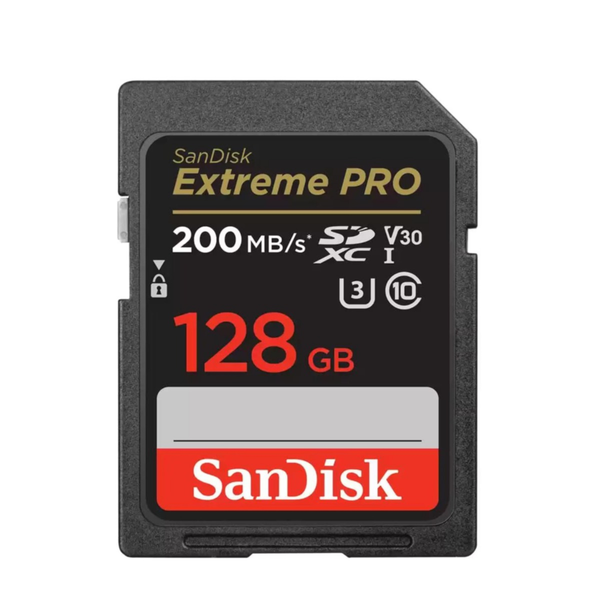 128GB Extreme PRO SDXC Speicherkarte Class 10 U3 UHS-I V30 200 Mbit/s   90 Mbit/s Schreibgeschwindigkeit (SDSDXXD-128G-GN4IN) - Schwarz
