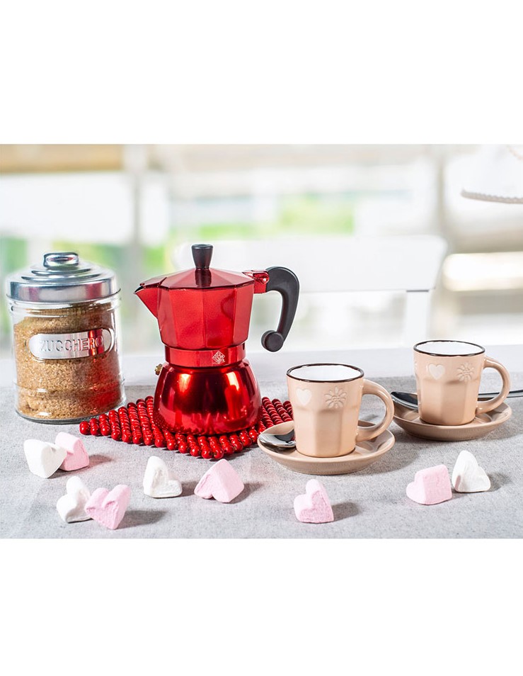 Set of 4 Chalet Coffee Cups with Saucer