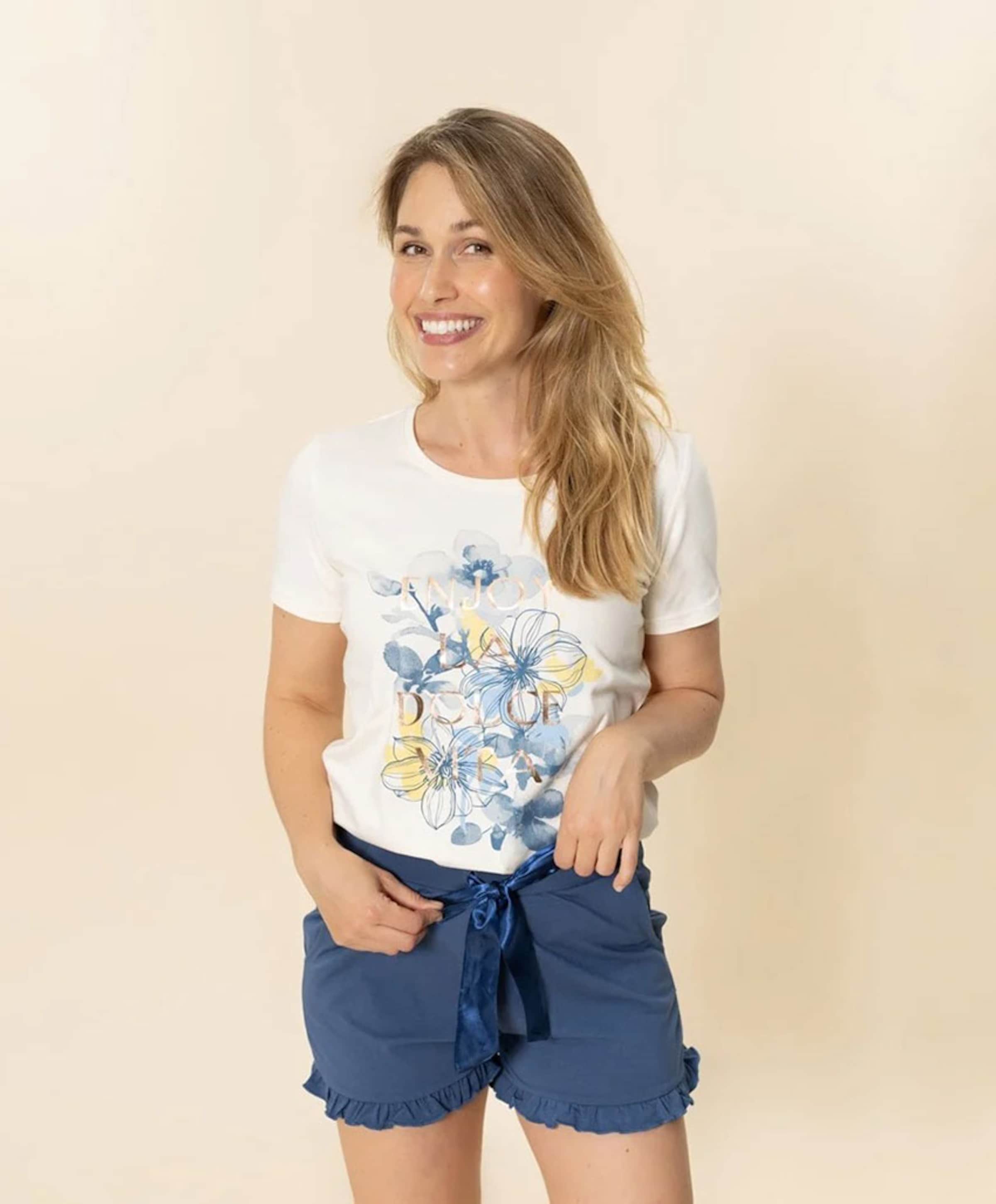Charlie Choe Dames pyjamatop ecru