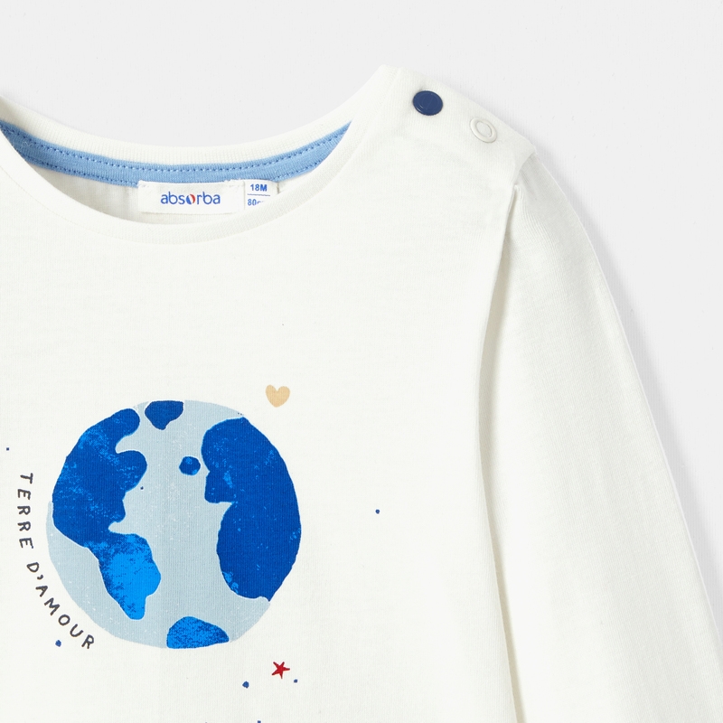 T-shirt à motif planète bleue bébé garçon Absorba
