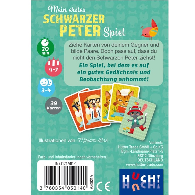 Mein erstes Schwarzer Peter Spiel - Hunde und Katzen