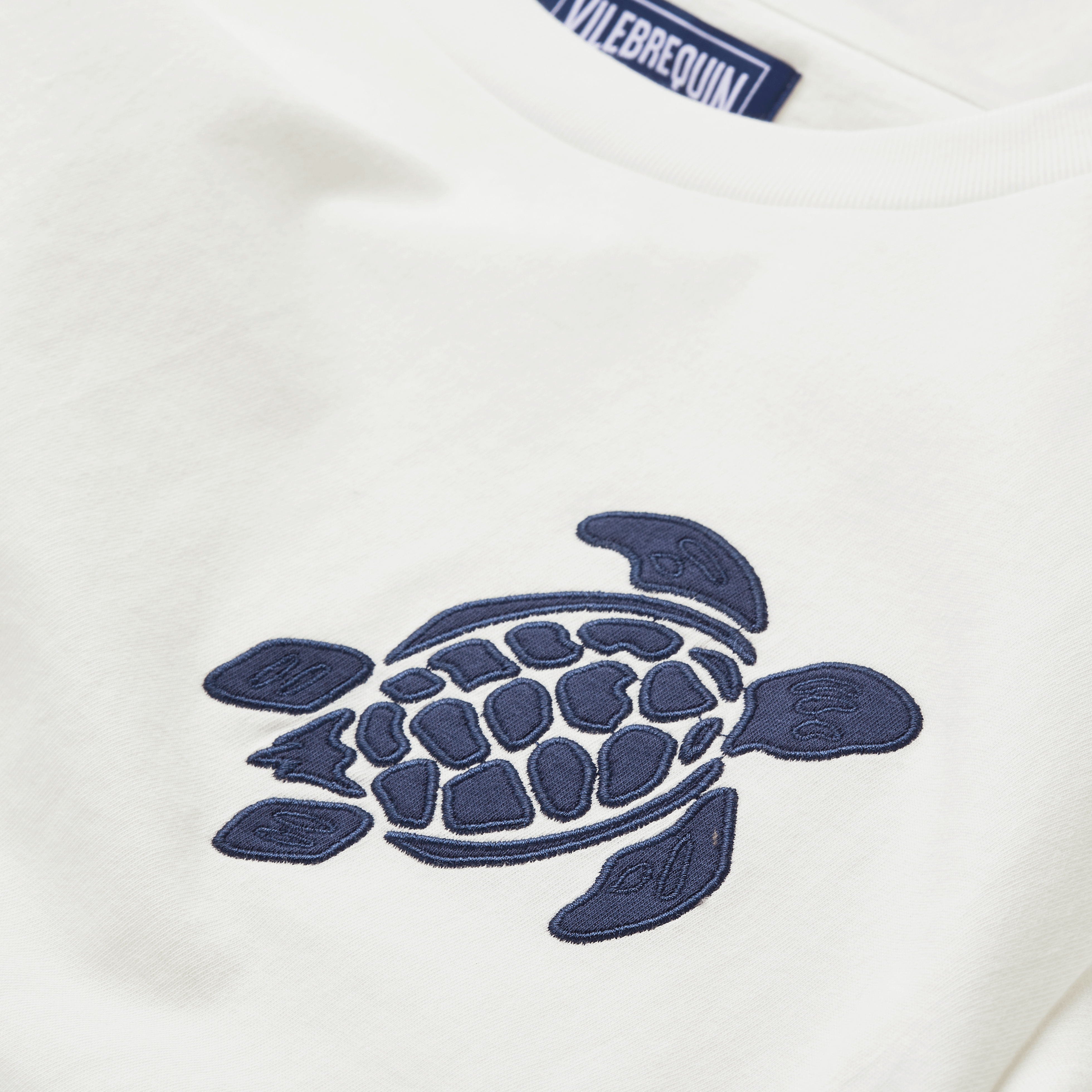 T-shirt manches longues en coton homme Tortue brodée