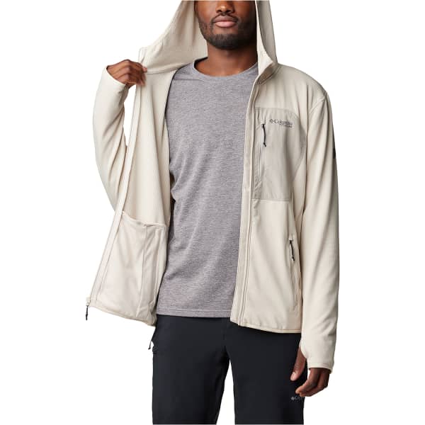 Veste polaire randonnée COLUMBIA TRIPLE CANYON GRID FLEECE HOODED FULL ZIP DARK STONE/FLINT GREY