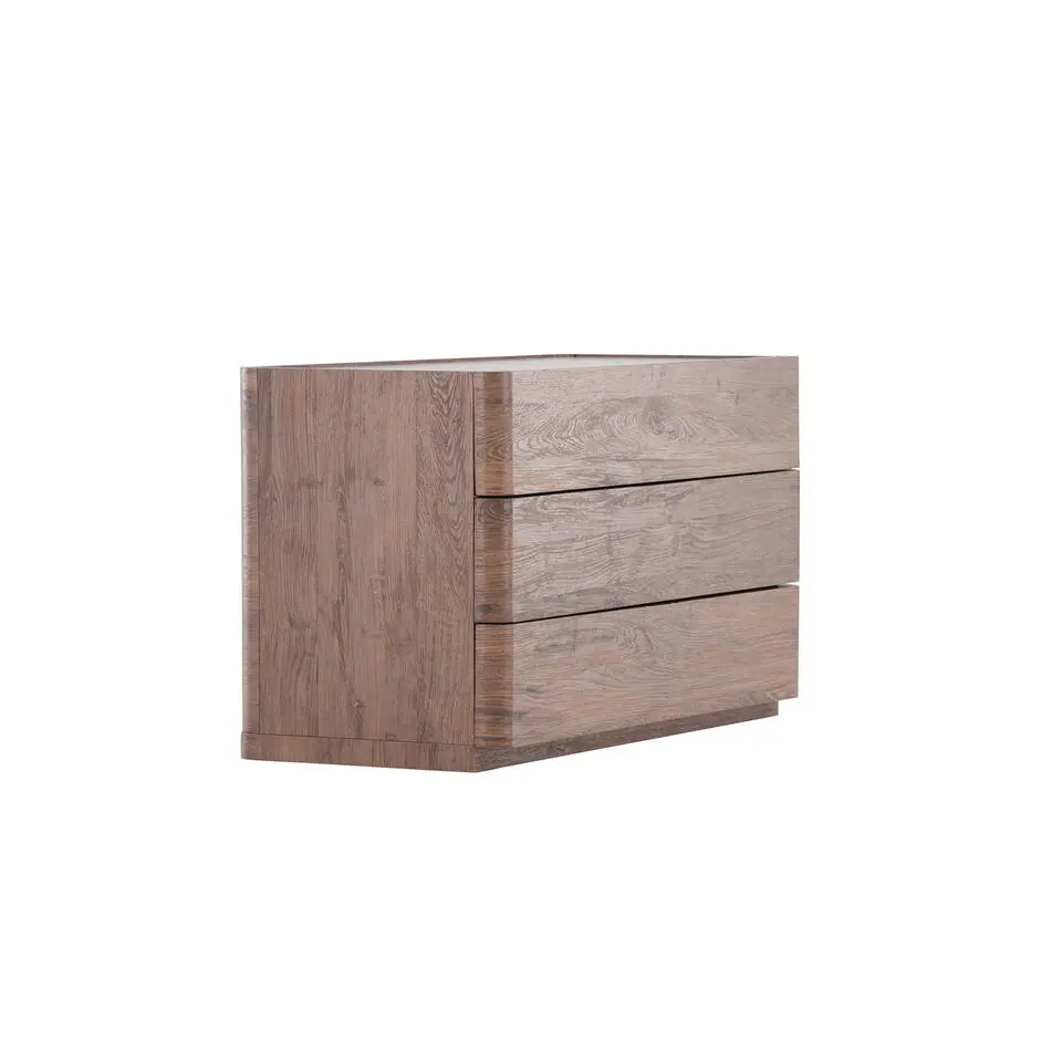 Ladekast 3 Lades - Donkerbruin MDF - 100x48x60cm - Noble