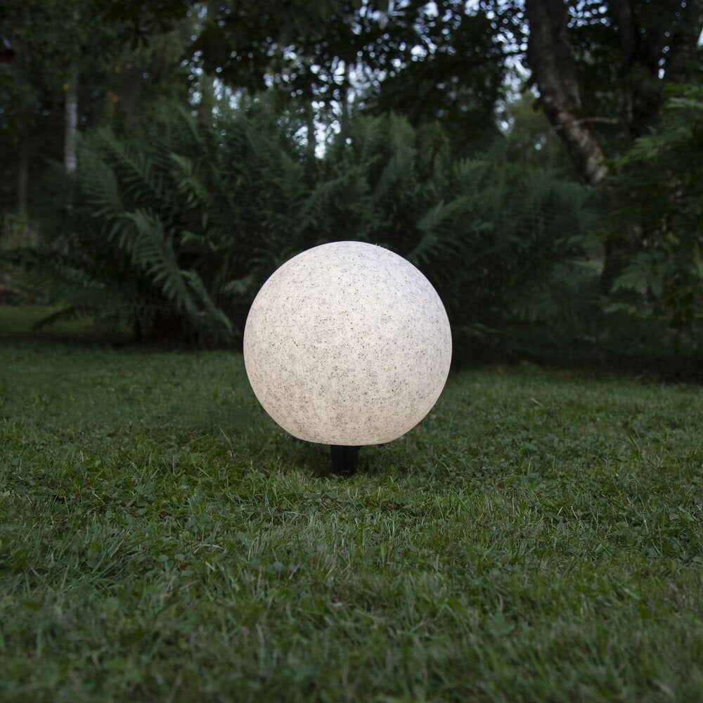 Gardenlight tuinbol in witgrijs E27 300 mm
