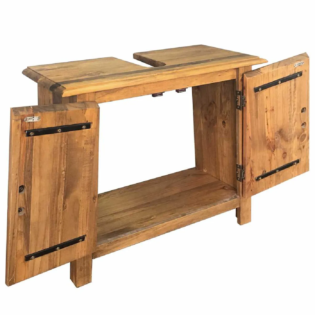 vidaXL Mobilier salle de bain - Bois pin massif
