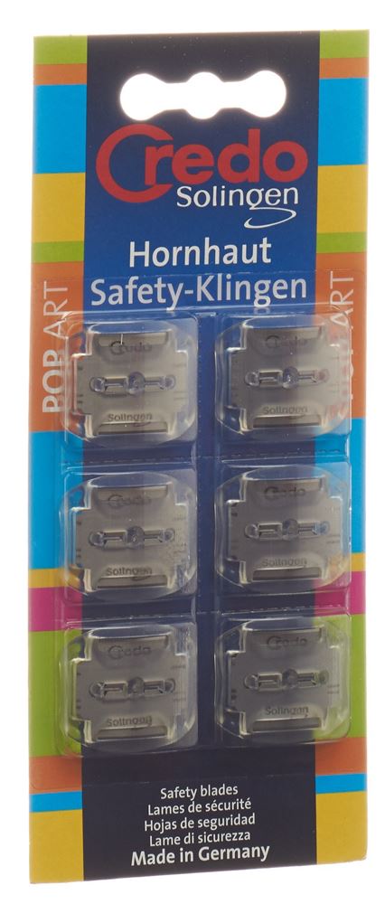 CREDO Hornhaut Safety Klingen Blist 6 Stk