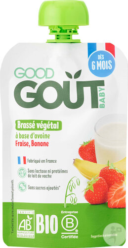 Good Goût Brassé À Base D'Avoine Fraise Banane Dès 6 Mois 90g