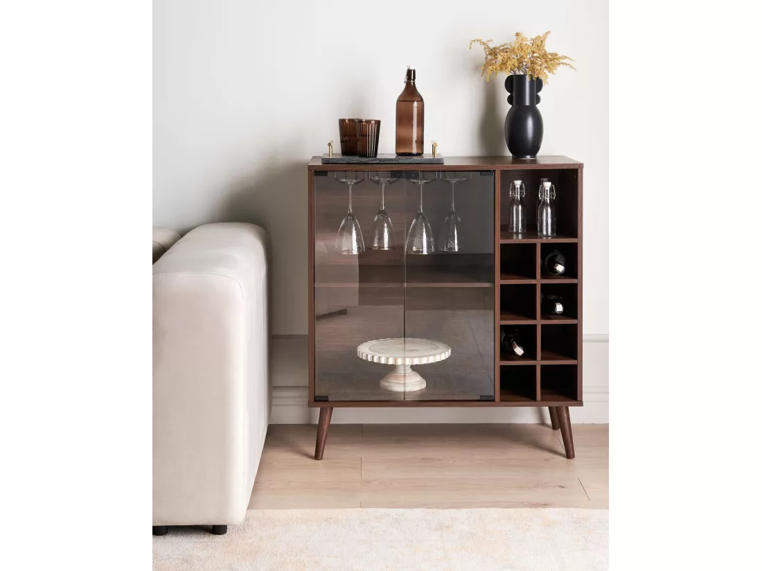 Armoire à vin TULLAMORE 91 cm Marron foncé