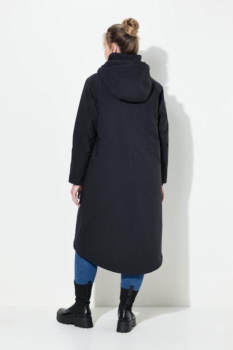 Funktionsregenmantel, Kapuze, 2-Wege-Zipper, wasserdicht